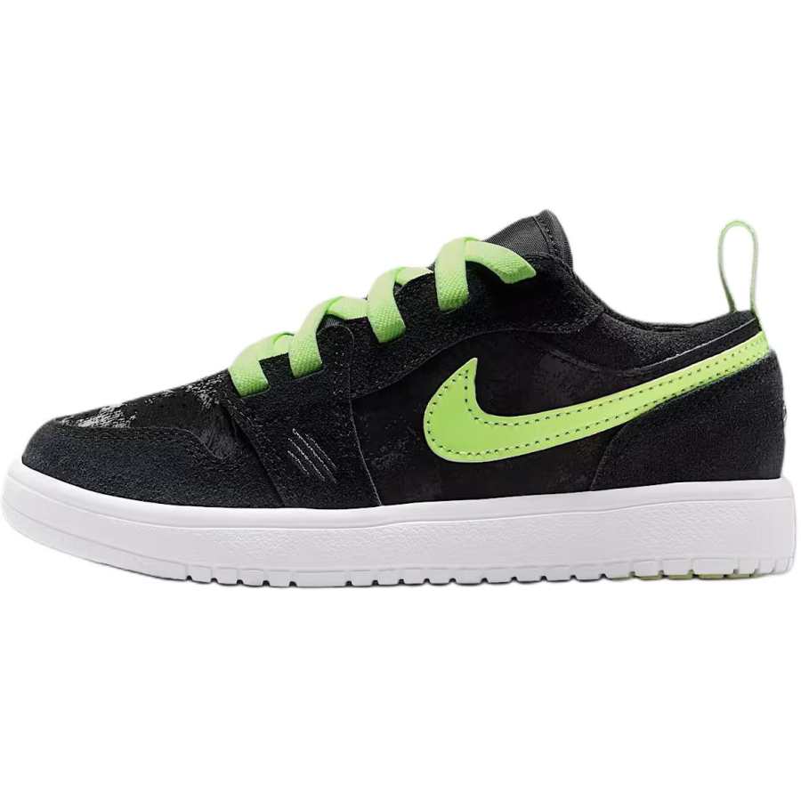 Jordan Jordan Air Jordan 1 Low top Children's Basketball Shoes Black Green Kids'