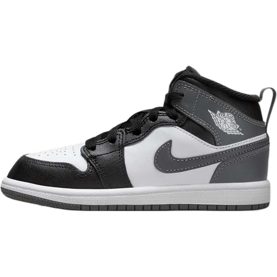 Jordan Jordan 1 Slip Resistant Cushioning Slip Resistant Cushioning Mid top Children's Basketball Shoes Black Gray