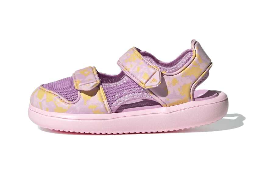 Adidas Adidas Comfort Sandals Abrasion Resistant Breathable Children's Sandals Yellow Pink Pre school