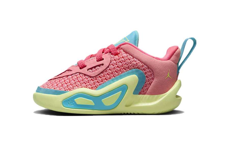 Jordan Jordan Tatum 1 Slip Resistant Low top Toddler Shoes Pink Cyan Infant And Toddler