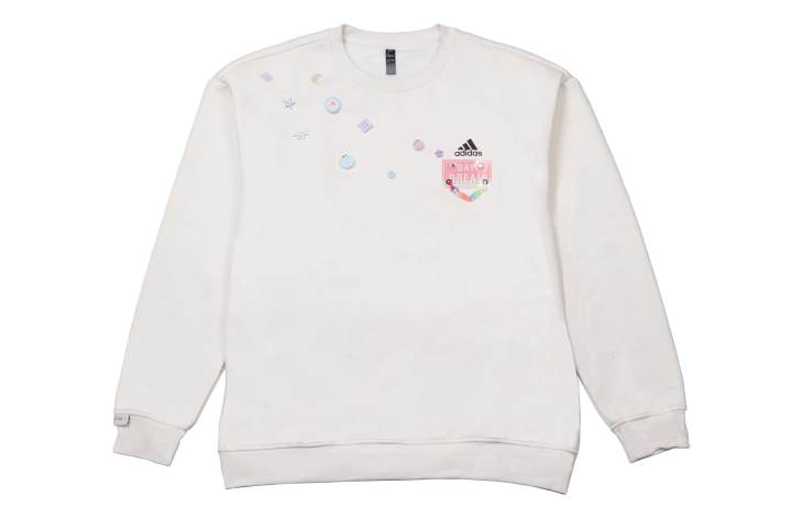 Adidas Adidas LABEL Sweatshirts Unisex Ecru Crew Neck Moderate Regular