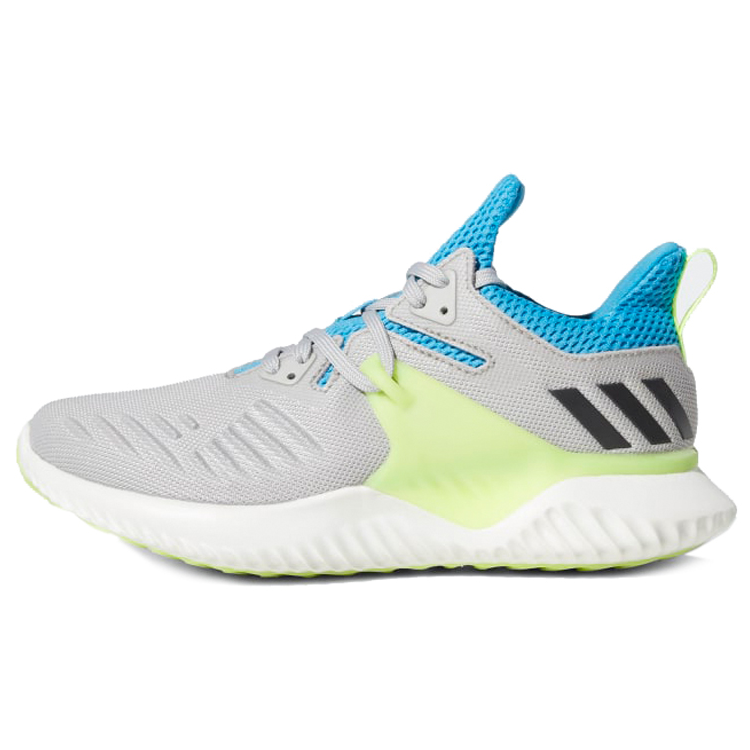 Adidas Adidas AlphaBounce Beyond Comfortable Cushioning Low top Kids' Running Shoes Blue Gray Yellow Teenagers