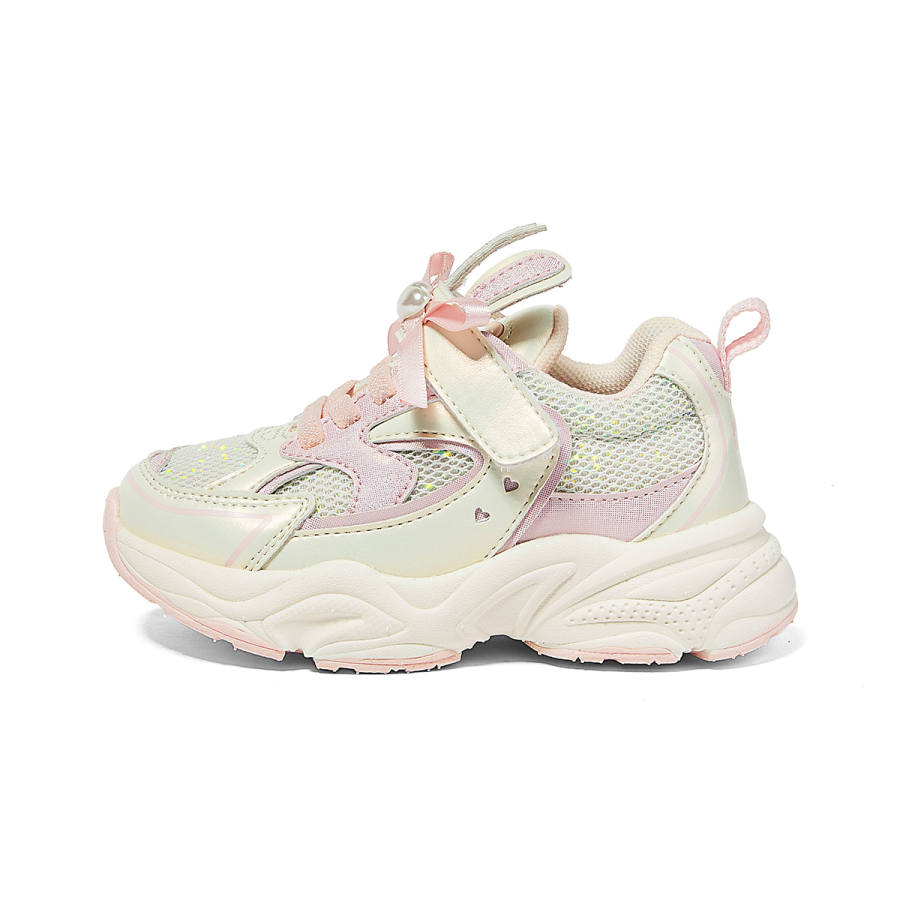 Snoffy Cute Rabbit Collection Synthetic Leather, Textile Lightweight Cushioning Balance Low top Kids Lifestyle Shoes