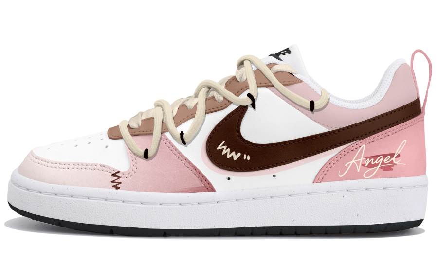 Nike Nike Court Borough Low top Kids' Skateboarding Shoes Pink Brown Teenagers