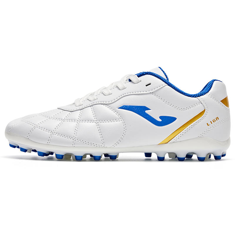 Joma Synthetic Leather Slip Resistant Low top Kids' Soccer Shoes White Teenagers