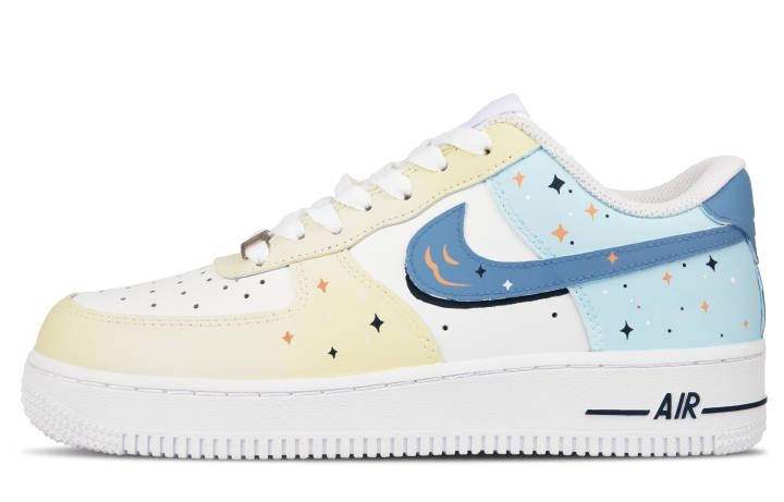 Nike Nike Air Force 1 Moonset Star Pond Leather Slip Resistant Cushioning Abrasion Resistant
