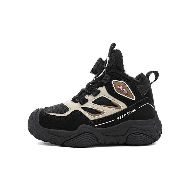 Jeep Synthetic Leather Thermal Abrasion Resistant Anti Kick High top Kids' Running Shoes Kids'