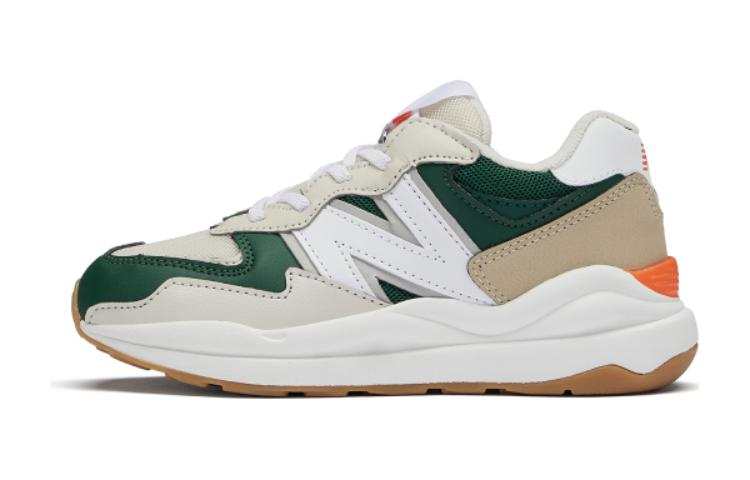New Balance New Balance Breathable Mesh Cushioning, Wear Resistant Low top Kids' Running Shoes Beige Green Kids'