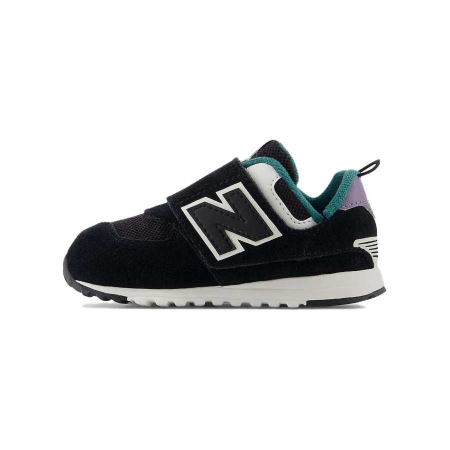 New Balance New Balance 574 NEW B Hook & Loop Low top Toddler Shoes Black Purple Infant And Toddler