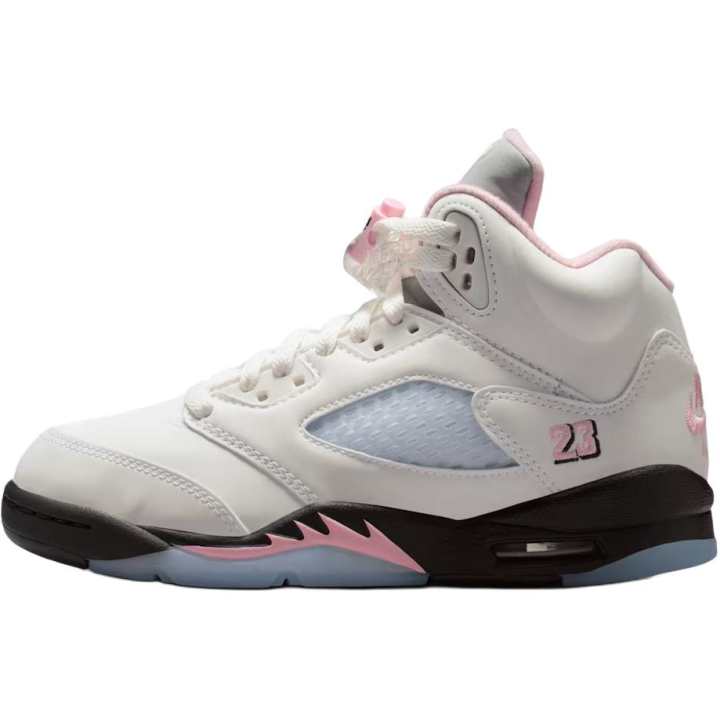 Jordan Jordan Air Jordan 5 Synthetic Leather Low top Basketball Shoes Pink Unisex