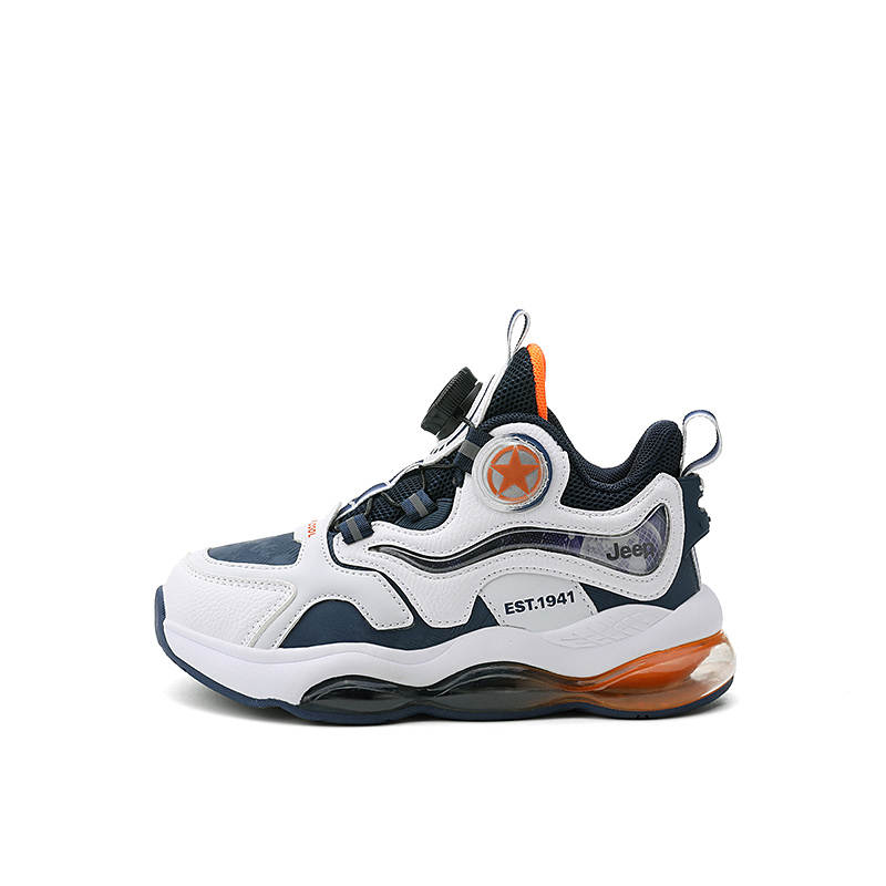 Jeep Abrasion Resistant Low top Children's Basketball Shoes Deep Sea Blue Kids'