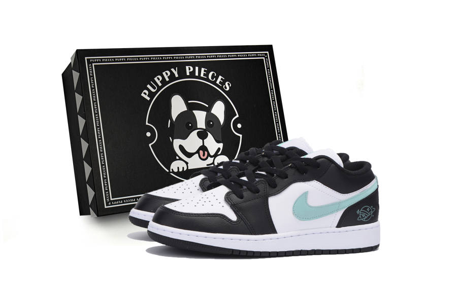 Jordan Jordan Air Jordan 1 Slip Resistant Low top Children's Basketball Shoes Black Teenagers