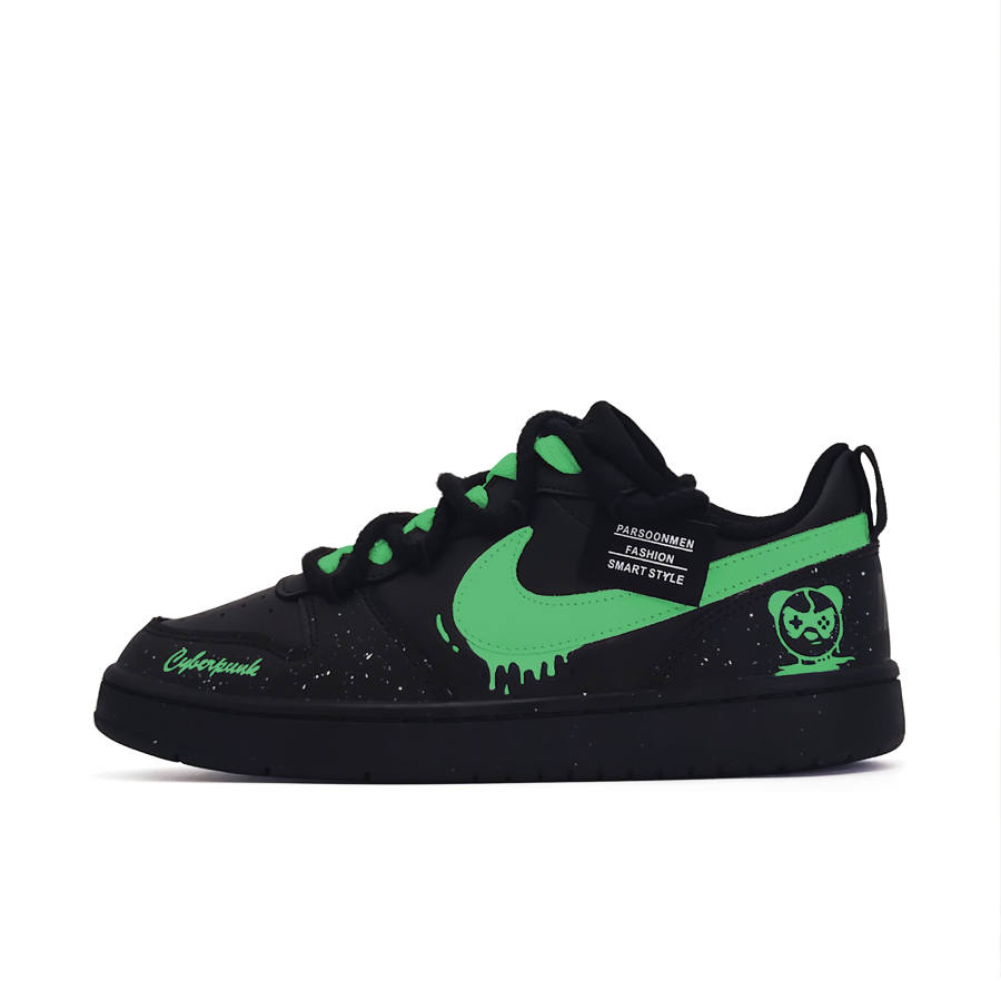 Nike Nike Court Borough Jasper Panda Leather Slip Resistant Abrasion Resistant Low top Kids' Skateboarding Shoes Kids'
