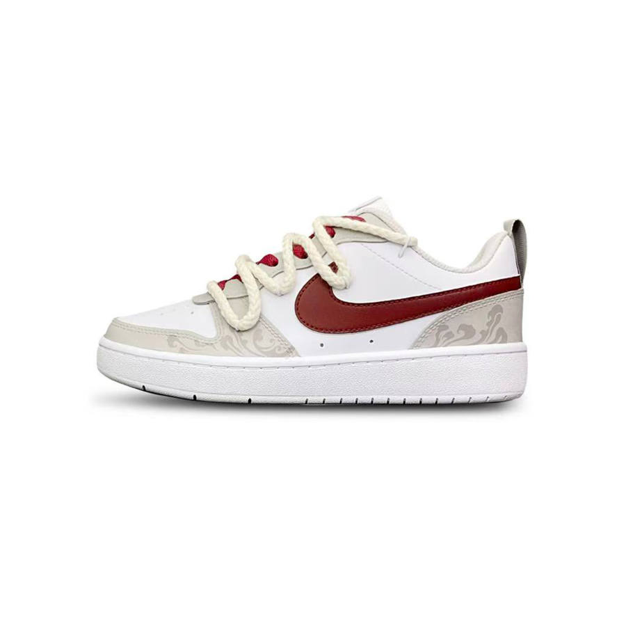 Nike Nike Court Borough Vintage Fleeting Life A Dream Low top Kids' Skateboarding Shoes Red Teenagers