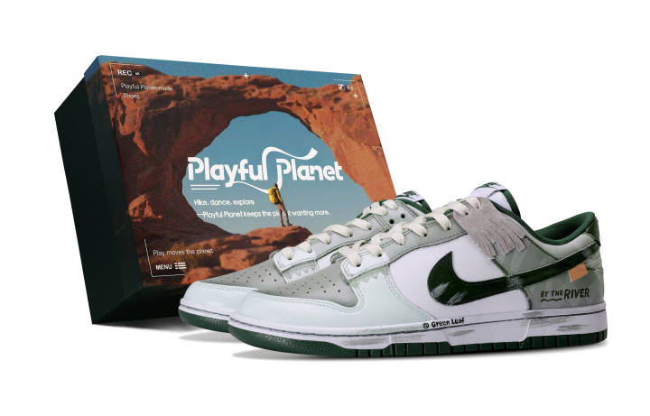 Nike Nike Dunk Riverside Leaf Whisper Slip Resistant Low top Kids' Skateboarding Shoes Green Unisex