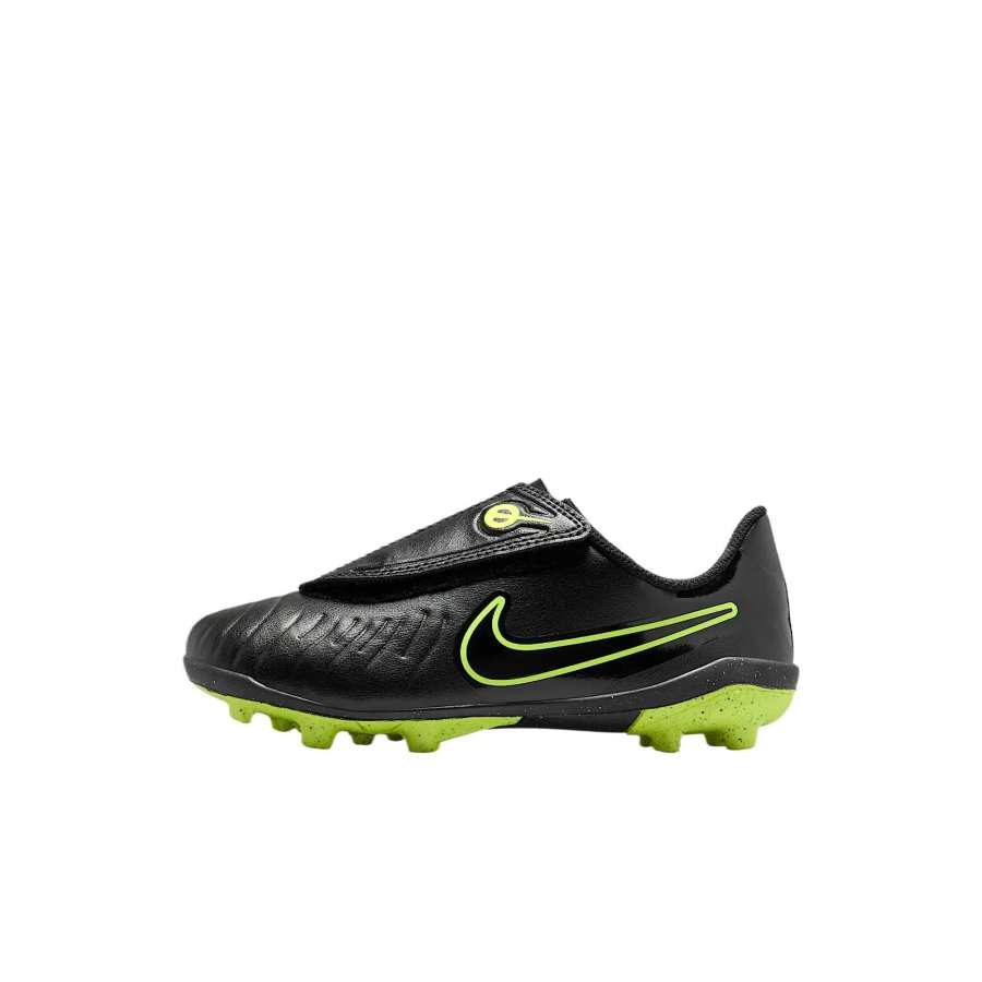 Nike Nike Tiempo Legend 10 Club Slip Resistant, Abrasion Resistant, Breathable Low top Kids' Soccer Shoes Black/Yellow Kids'