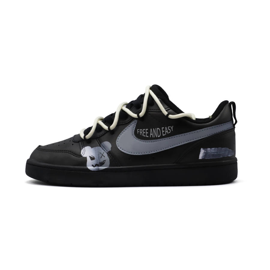 Nike Nike Court Borough Dark Night Bear Shadow Leather Slip Resistant Abrasion Resistant Slip Resistant Abrasion Resistant