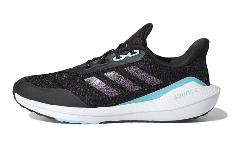 Adidas Adidas EQ21 Run J Athleisure Abrasion Resistant Breathable Low top Kids' Running Shoes Black Blue Teenagers