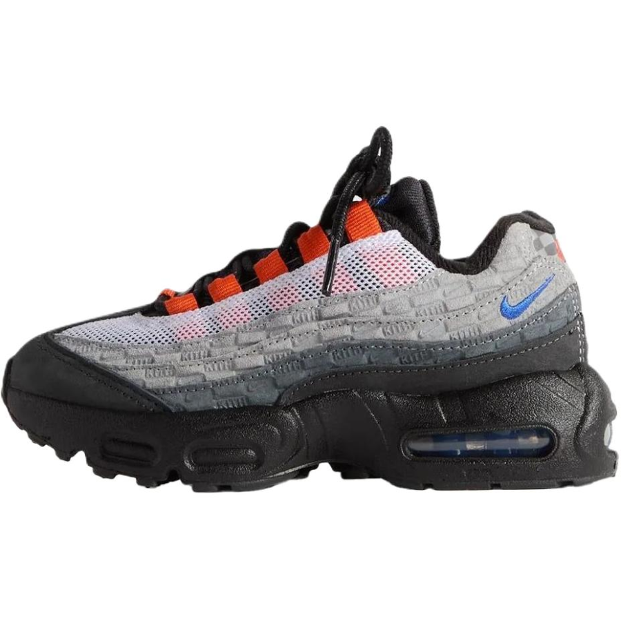 Nike KITH x Nike Air Max 95 Low top Kids' Running Shoes Black Gray Children Aged 3 7 Years Old