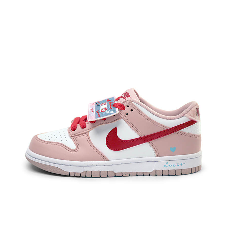 Nike Nike Dunk Pink Velvet Slip Resistant Abrasion Resistant Low top Kids' Skateboarding Shoes Pink Teenagers