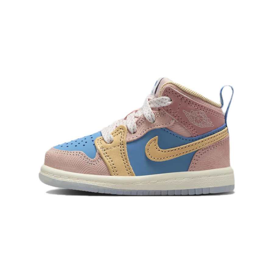Jordan Jordan Air Jordan 1 MID SS 'ZEN' Comfortable Slip Resistant Abrasion Resistant Mid top Toddler Shoes Tan