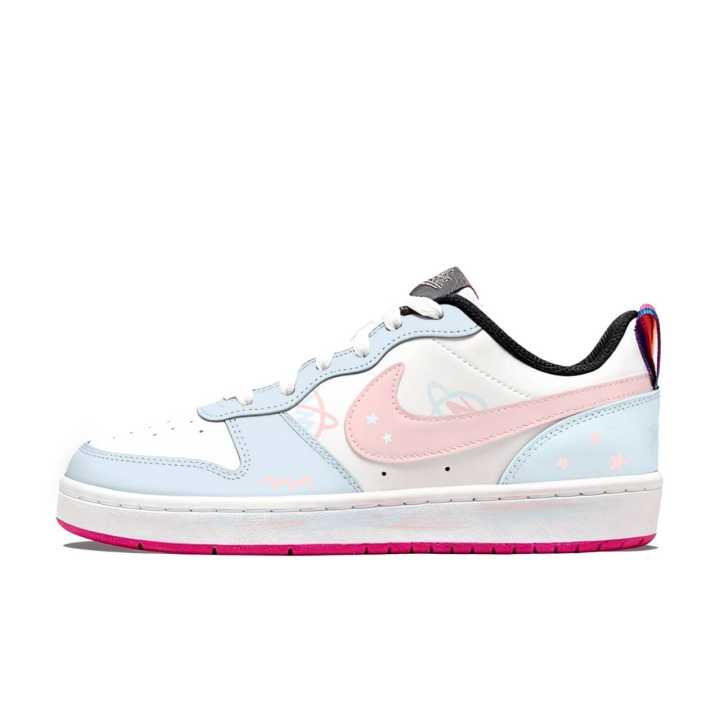 Nike Nike Court Borough Synthetic Leather Abrasion Resistant Slip Resistant Abrasion Resistant Slip Resistant Low top