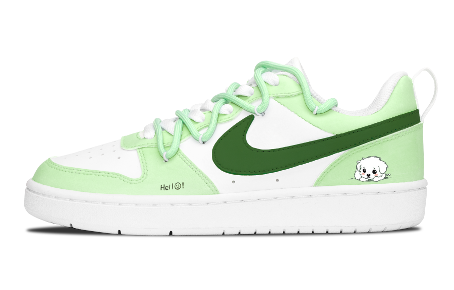 Nike Nike Court Borough Low 2 Low top Kids' Skateboarding Shoes Light Green Teenagers