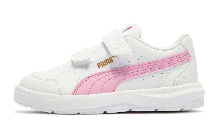 PUMA Evolve Court V Low top Skateboard Shoes White Pink Kids'