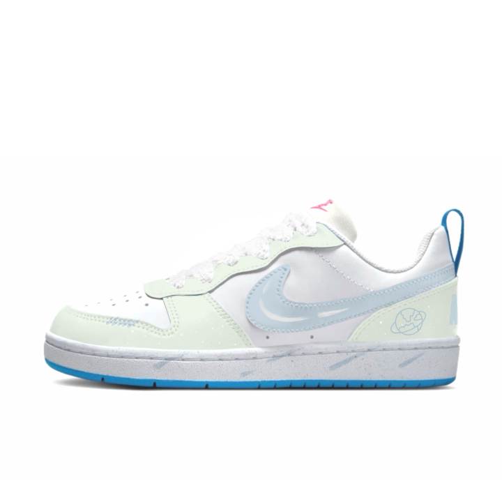 Nike Nike Court Borough Cloud Blue Texture Synthetic Leather Slip Resistant Abrasion Resistant