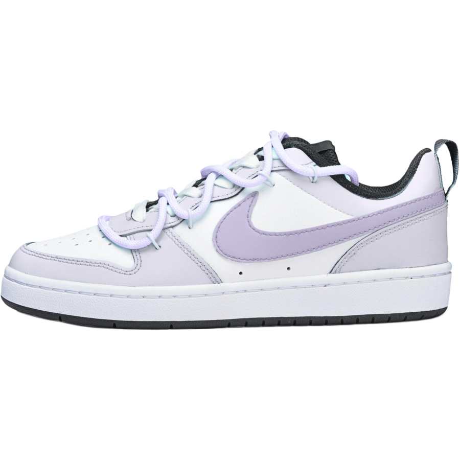 Nike Nike Court Borough Slip Resistant Abrasion Resistant Low top Kids' Skateboarding Shoes Purple Black Teenagers