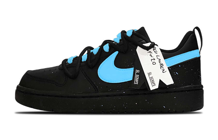 Nike Nike Court Borough Low top Kids' Skateboarding Shoes Black Blue Teenagers