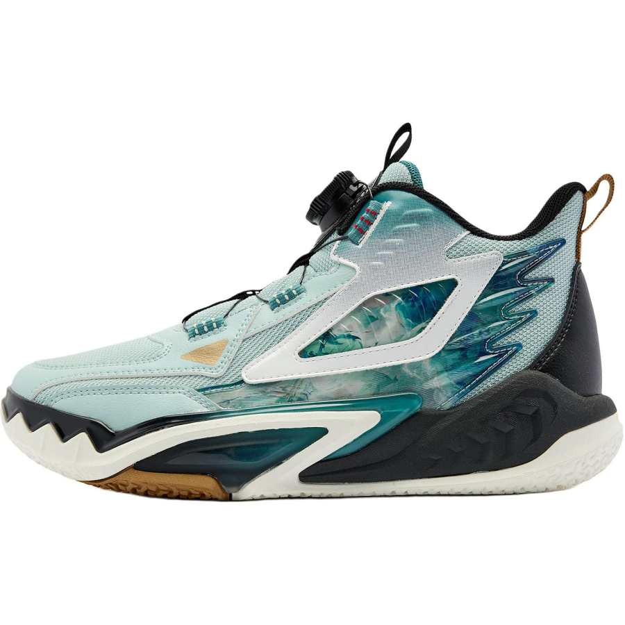QIAODAN Assassin 2.0 Mid top Basketball Shoes Shadow Cyan/Shadow Puppet Green Teenagers