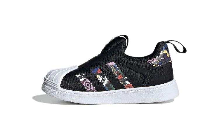Adidas Originals SUPERSTAR 360 Low top Toddler Shoes Black White Infant And Toddler