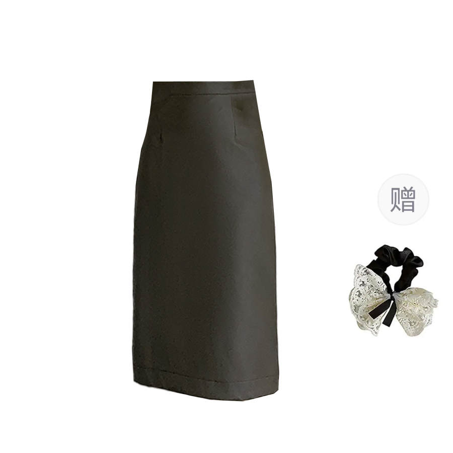 CPAURA Leather Long Skirt Women's