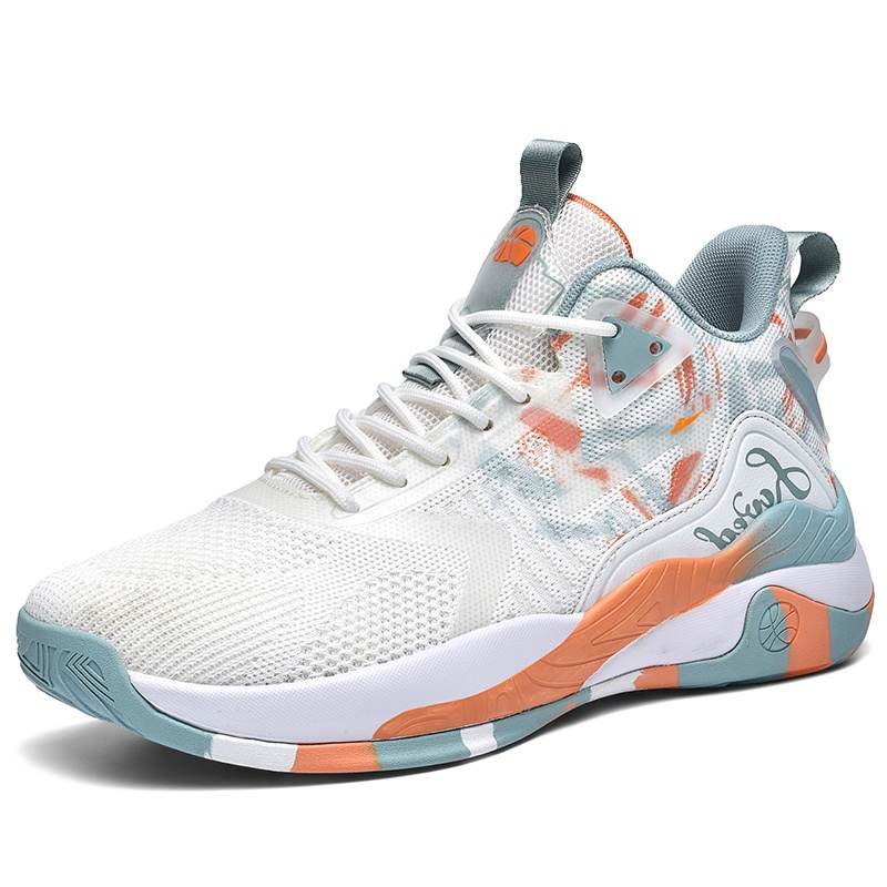 KUDING Cushioning Slip Resistant Abrasion Resistant Breathable Support Lightweight Basketball Shoes Men's