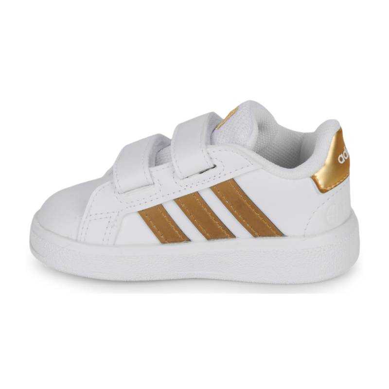 Adidas Adidas GRAND COURT Low top Toddler Shoes White Gold Infant And Toddler