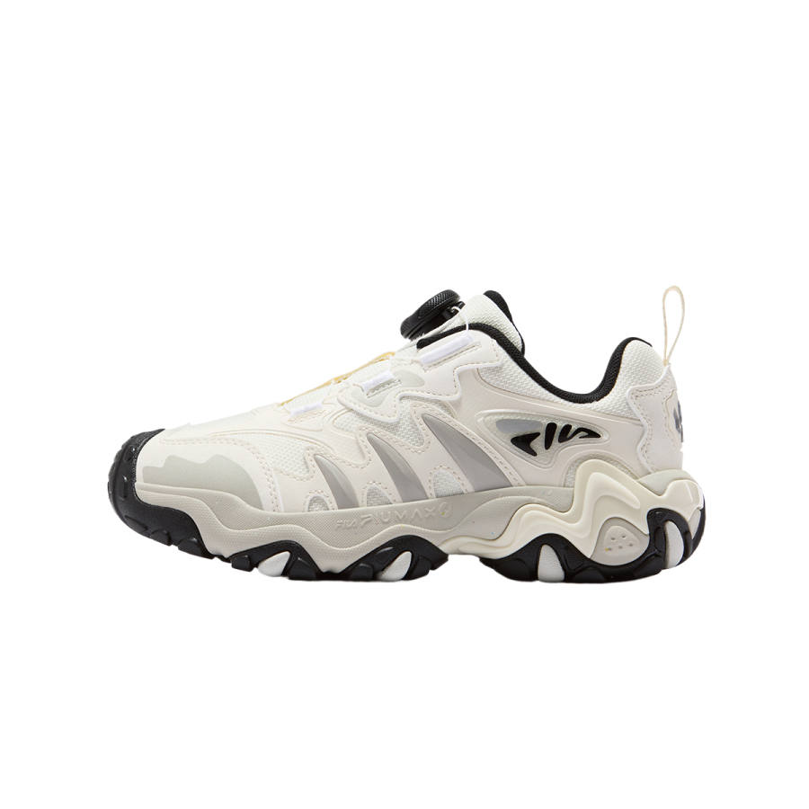 FILA KIDS Synthetic Leather, Textile Slip Resistant Kids' Outdoor Shoes Cream White/Early Snow Kids'