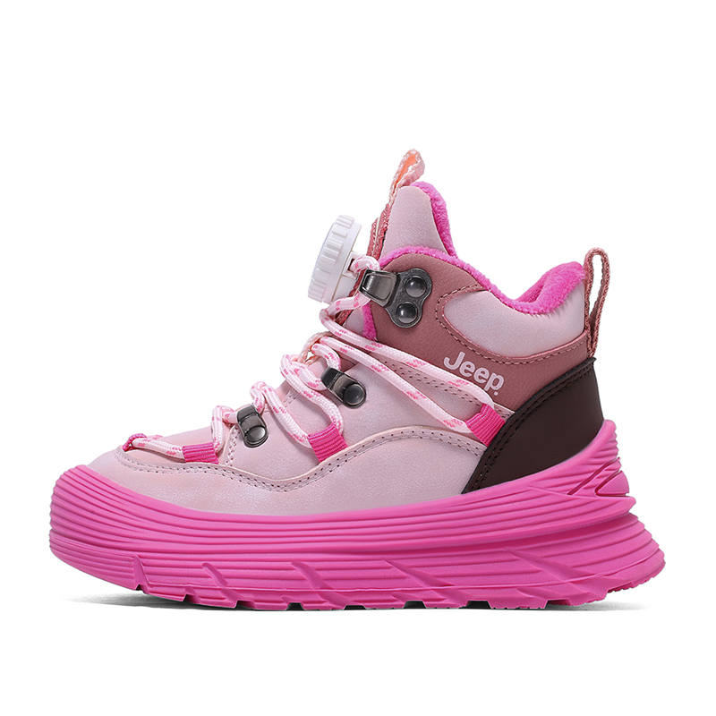 Jeep Soft And Comfortable, Fleece Lined Lining, Knob Buckle Kids Lifestyle Shoes Pink Purple Kids'