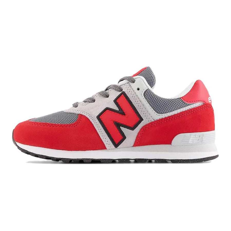 New Balance New Balance NB 574 Cushioning, Wear Resistant Low top Kids' Running Shoes Red Gray Teenagers