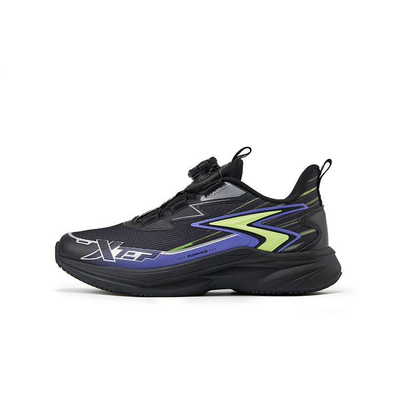 XTEP Lightning Low top Running Shoes Black Purple Teenagers