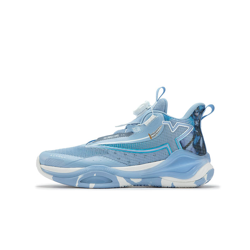 XTEP Return Cannon 2.0 Cushioning Rebound Abrasion Resistant Slip Resistant Mid top Basketball Shoes Blue Kids'