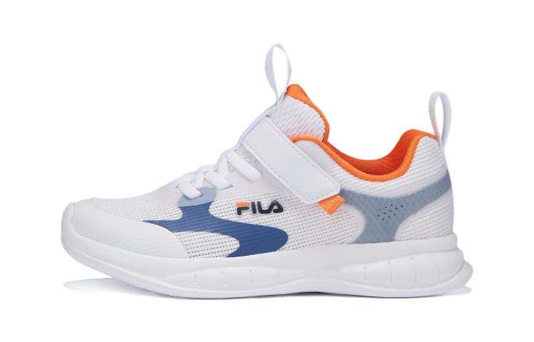 FILA KIDS Performance Abrasion Resistant Low top Kids Lifestyle Shoes White Blue Children Aged 3 7 Years Old