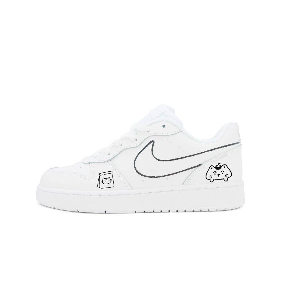 Nike Nike Court Borough Square Faced Kitten Leather Slip Resistant Cushioning Abrasion Resistant