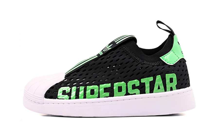 Adidas Originals SUPERSTAR 360 2.0 Low top Kids' Skateboarding Shoes Black Green Children Aged 3 7 Years Old