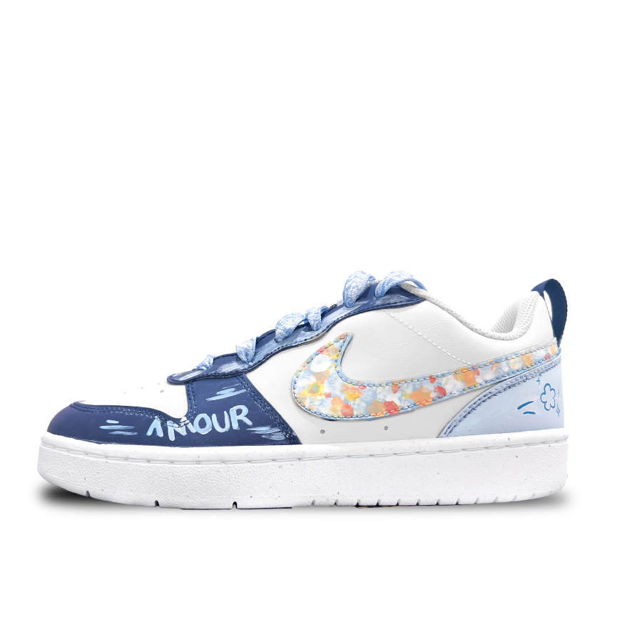Nike Nike Court Borough Court Borough Synthetic Leather Slip Resistant Cushioning Abrasion Resistant