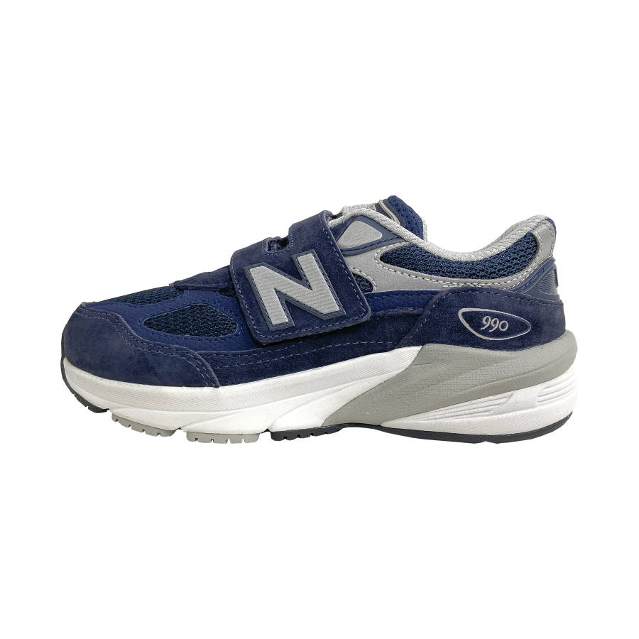 New Balance New Balance NB 990 V6 Hook and loop Cushioning, Wear Resistant Low top Kids Lifestyle Shoes Blue