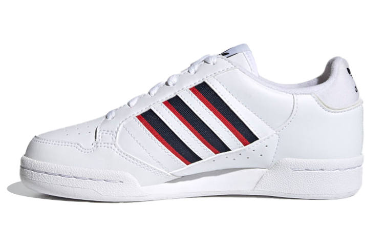 Adidas Originals Continental 80 Comfortable Abrasion Resistant Low top Kids' Skateboarding Shoes White Red Blue Unisex
