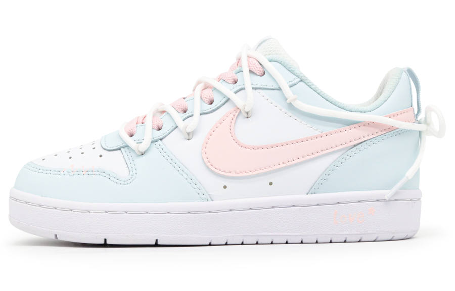 Nike Nike Court Borough Low top Kids' Skateboarding Shoes Blue Pink Teenagers