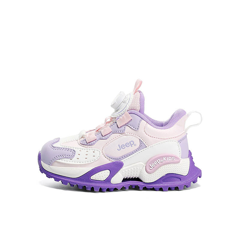 Jeep Abrasion Resistant Abrasion Resistant Low top Kids' Running Shoes Pink Purple Kids'
