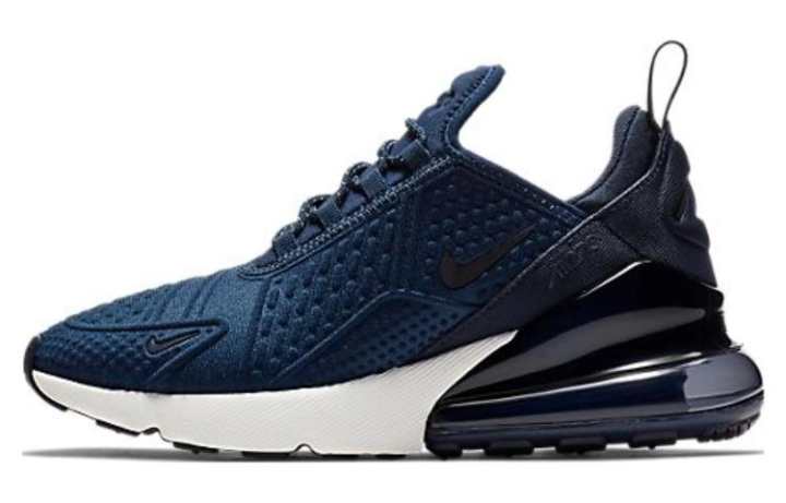 Nike Nike Air Max 270 Cushioning Abrasion Resistant Low top Casual Shoes Blue Unisex